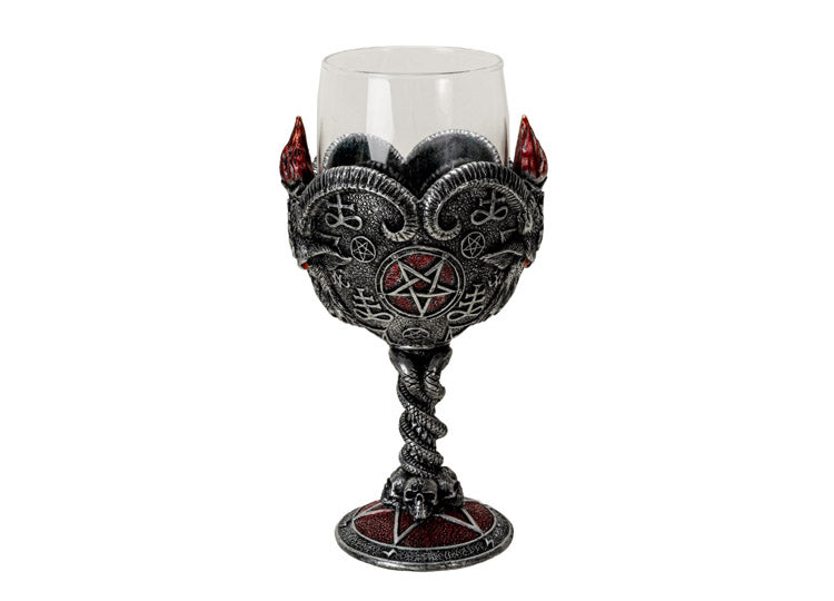 Baphomet Glass Goblet 1 - JPs Horror Collection