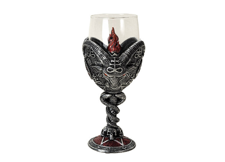 Baphomet Glass Goblet 2 - JPs Horror Collection