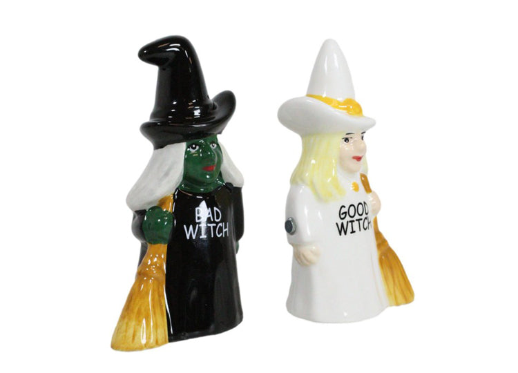 Good Witch Bad Witch Salt and Pepper Shakers 2 - JPs Horror Collection