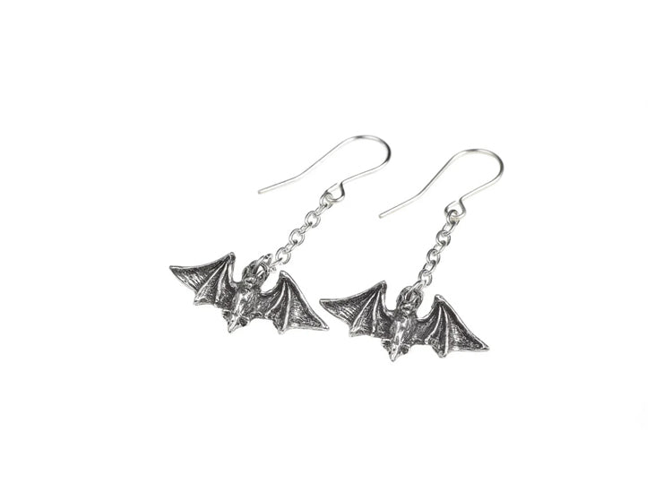 Alchemy England Kiss The Night Earrings Gothic Bat Drop Earrings 2 - JP's Horror Collection