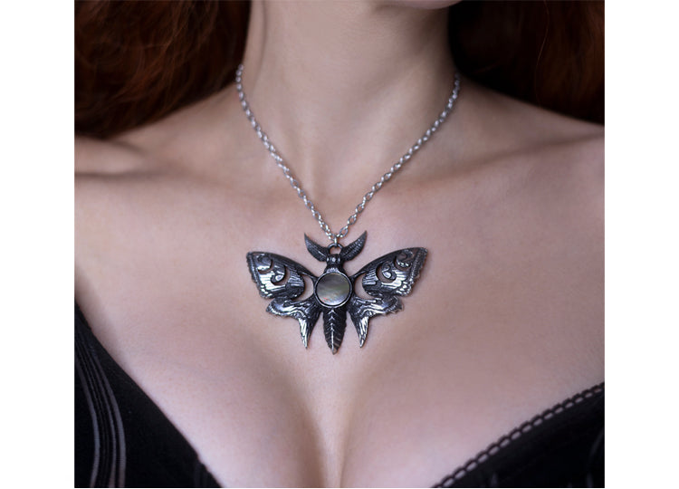 Lunar Moth Necklace 3 - JPs HORROR COLLECTION