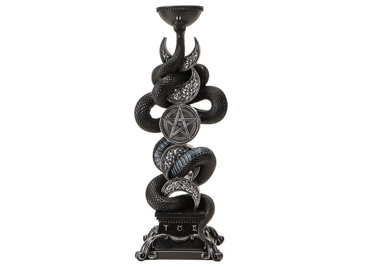 Triple Moon with Snake Candleholder 1 - JP's Horror Collection