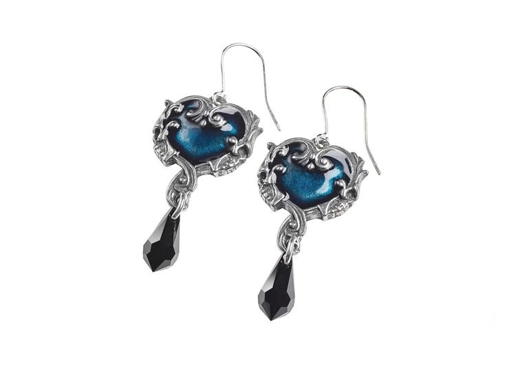 Alchemy England Affaire Du Coeur Earrings - Gothic Heart Drop Earrings - JP's Horror