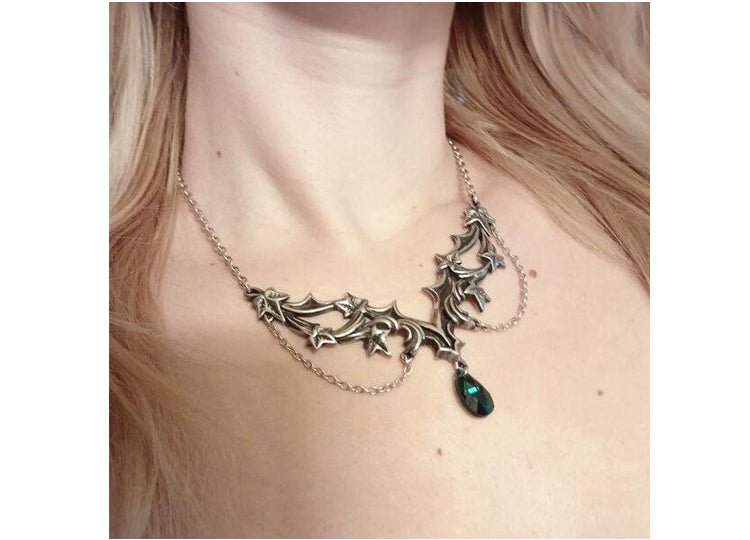 Alchemy England Churchyard Necklace Gothic Ivy Crystal Statement Necklace - JP's Horror