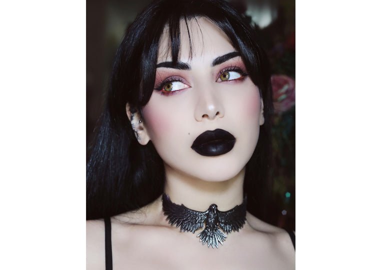 Alchemy England Curse of the Coronis Choker Gothic Raven Skull Choker Necklace - JP's Horror