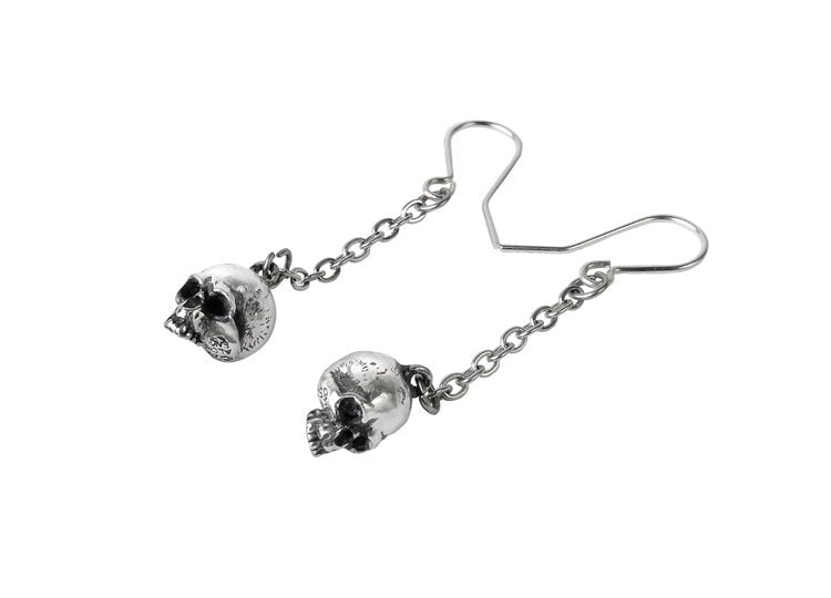 Alchemy England Deadskull Earrings – Gothic Skull Drop Earrings - JP's Horror