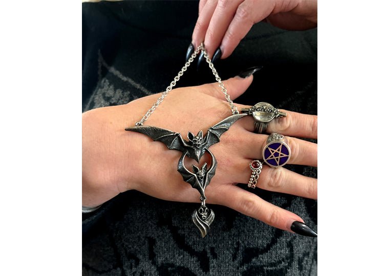Alchemy England Evil Ution Necklace Gothic Bat Statement Necklace - JP's Horror