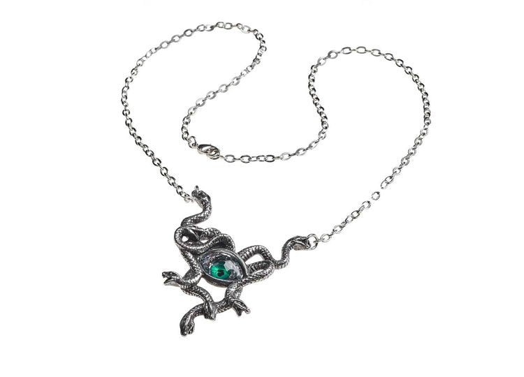 Alchemy England Gorgon’s Eye Necklace Gothic Medusa Snake Pendant - JP's Horror