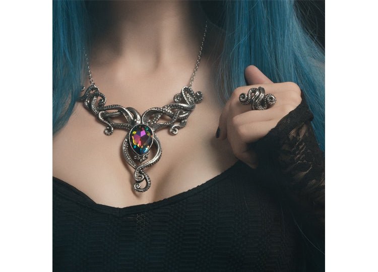Alchemy England Kraken Necklace Gothic Giant Squid Crystal Statement Necklace - JP's Horror