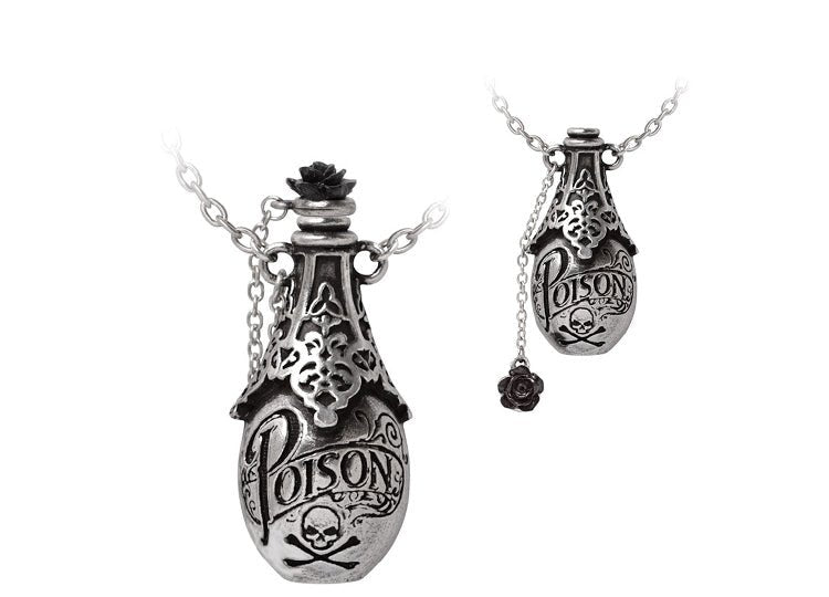 Alchemy England Lucrezia's Fix Necklace Gothic Poison Bottle Pendant - JP's Horror