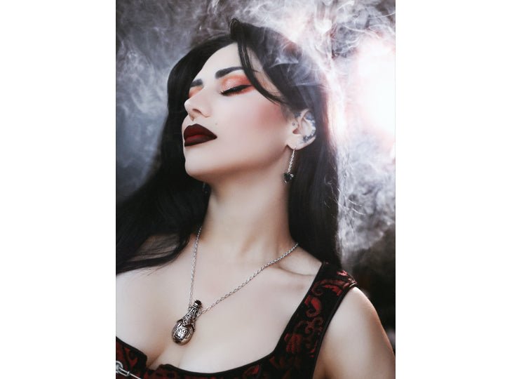 Alchemy England Lucrezia's Fix Necklace Gothic Poison Bottle Pendant - JP's Horror