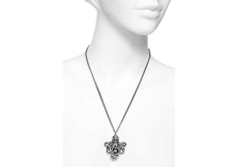 Alchemy England Mammon of the Deep Necklace Gothic Octopus Skull Pendant - JP's Horror
