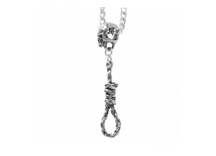 Alchemy England Noose Around Your Neck Necklace Gothic Skull and Hangman's Noose Pendant - JP's Horror
