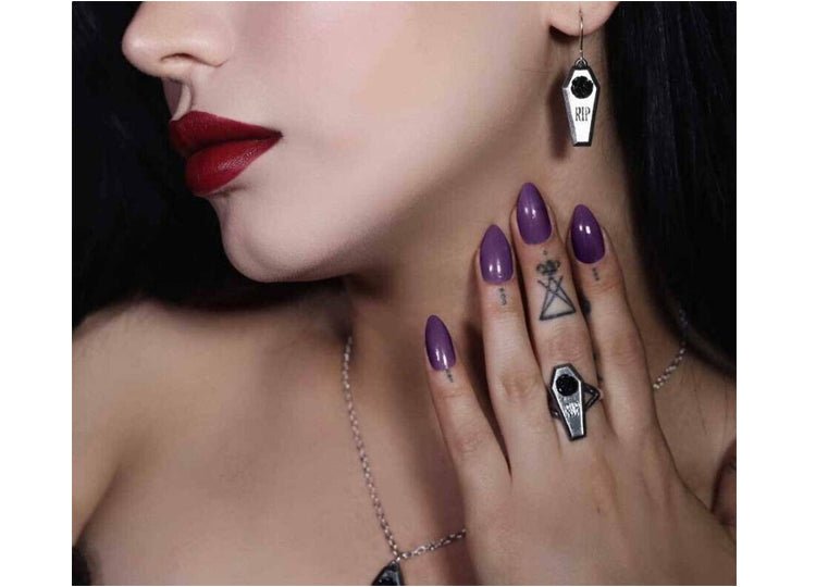 Alchemy England Rip Rose Earrings Gothic Black Rose Drop Earrings - JP's Horror