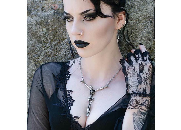 Alchemy England Skeleton Earrings Gothic Skull Drop Earrings - JP's Horror