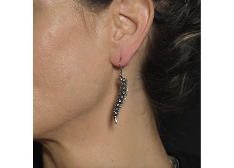 Alchemy England Spine Dropper Earrings Anatomical Vertebrae Earrings - JP's Horror