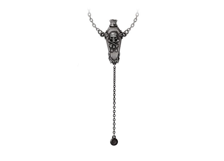 Alchemy England The Undertaker Necklace Gothic Coffin Poison Bottle Pendant - JP's Horror
