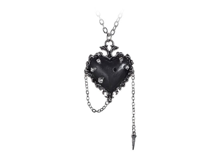 Alchemy England Witches Heart Pendant Gothic Triple Moon Heart Necklace - JP's Horror
