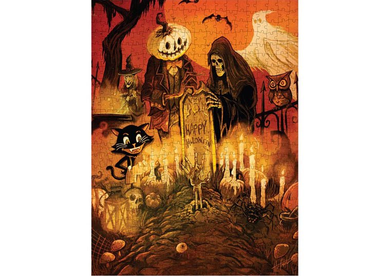 Trick or Treat Studios Halloween at the Cemetery 500 Piece Jigsaw Puzzle - JP's Horror