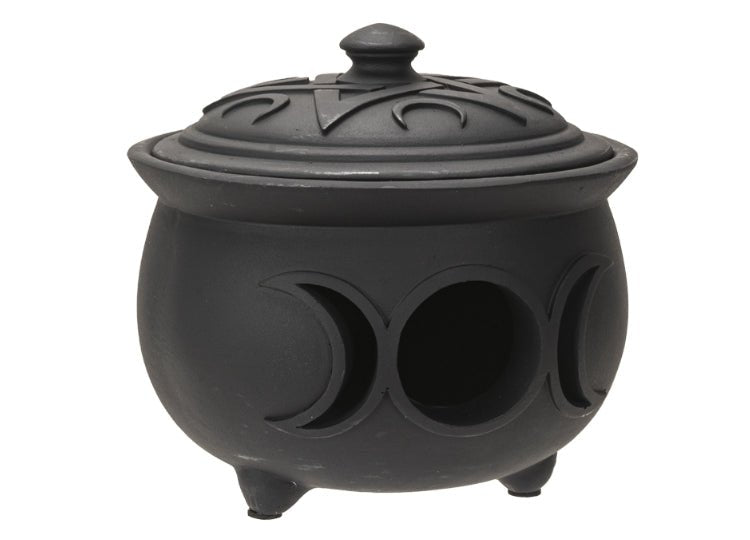 Triple Moon Cauldron Pot - JP's Horror