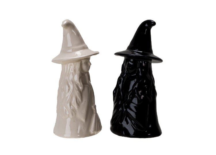 White Witch Black Witch Salt and Pepper Shakers - JP's Horror