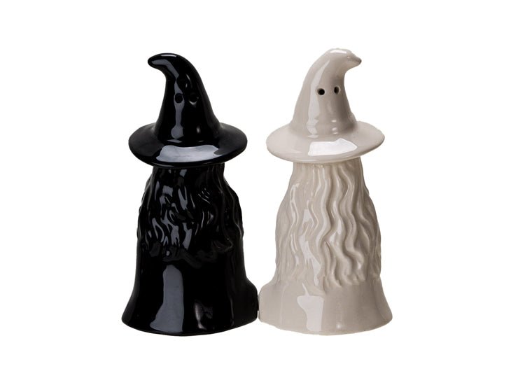 White Witch Black Witch Salt and Pepper Shakers - JP's Horror