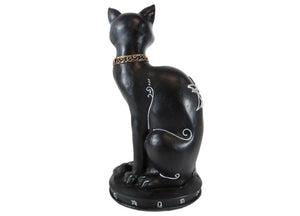 Black Cat Alchemy Symbols Statue 3 - JPs Horror Collection