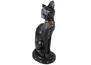 Black Cat Alchemy Symbols Statue 4 - JPs Horror Collection