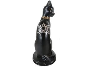 Black Cat Alchemy Symbols Statue 5 - JPs Horror Collection