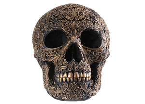 Black and Gold Carved Skull 1 - JPs Horror Collection