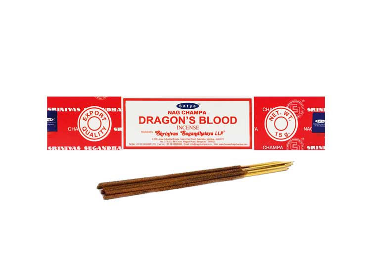 Satya Dragons Blood Incense – 15 Gram Pack - JPs Horror Collection 