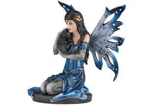 Mystical Fairy with Black Cat Statue 3 - JPs Horror Collection