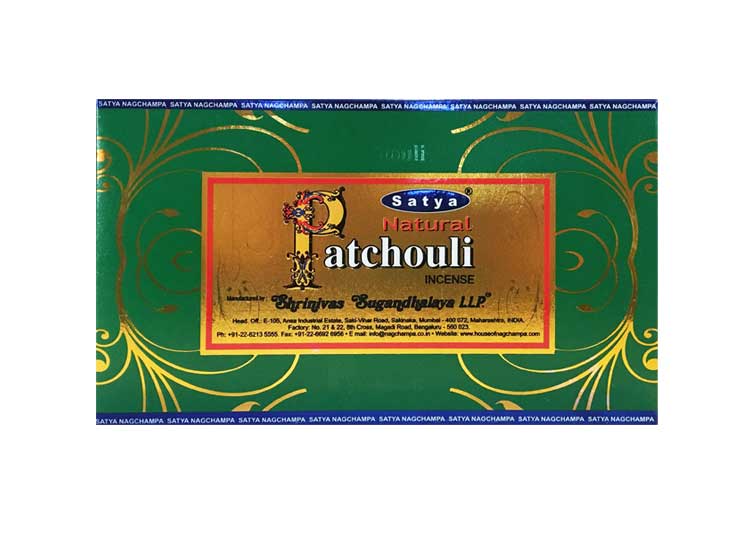 Satya Patchouli Incense – 180 Gram Box (x12 packs per box) 1 - JPs Horror Collection 