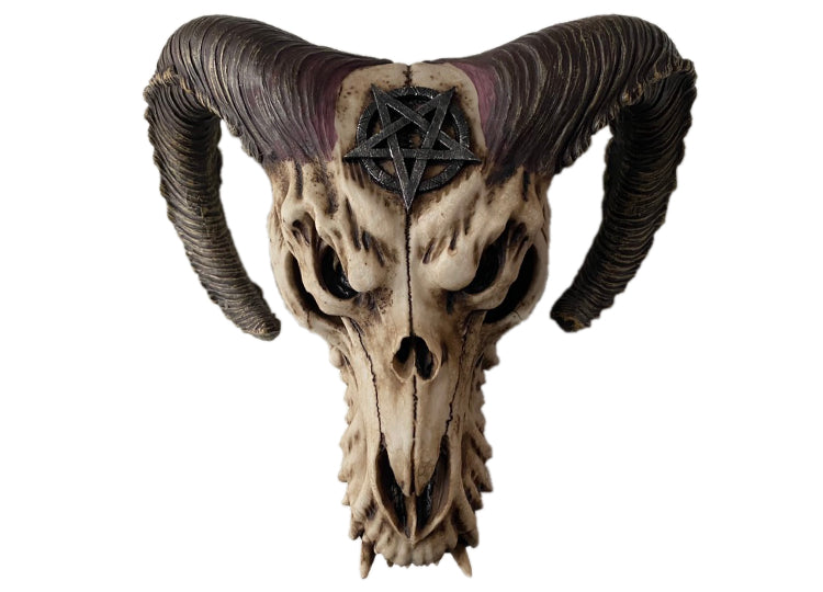 Ram Skull Pentagram (Wall Mount) 1 - JPs Horror Collection