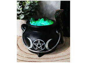 Triple Moon Cauldron Broom LED 4 - JPs Horror Collection