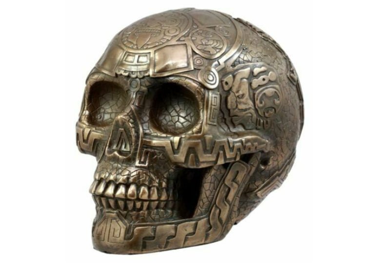 Aztec Skull Bronze - JP's Horror
