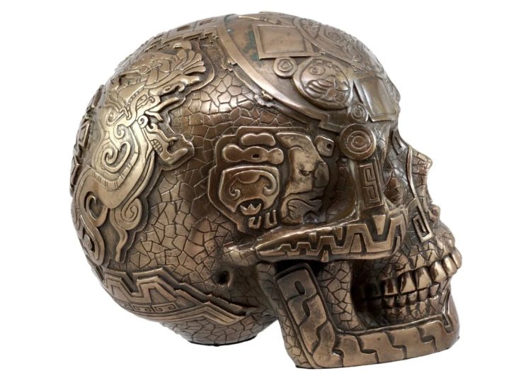 Aztec Skull Bronze - JP's Horror