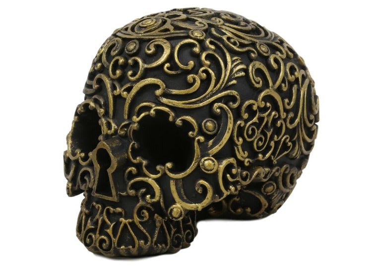 Black and Gold Skull - JP's Horror