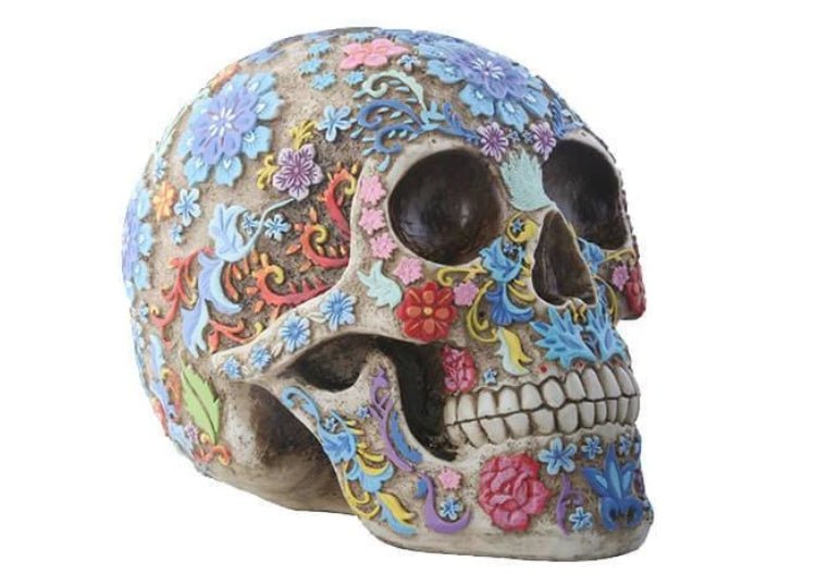 Colored Floral Skull - JP's Horror