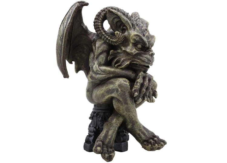 Horned Crossed Gargoyle - JP's Horror
