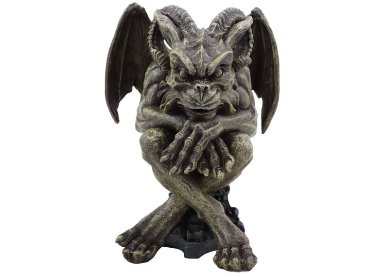 Horned Crossed Gargoyle - JP's Horror