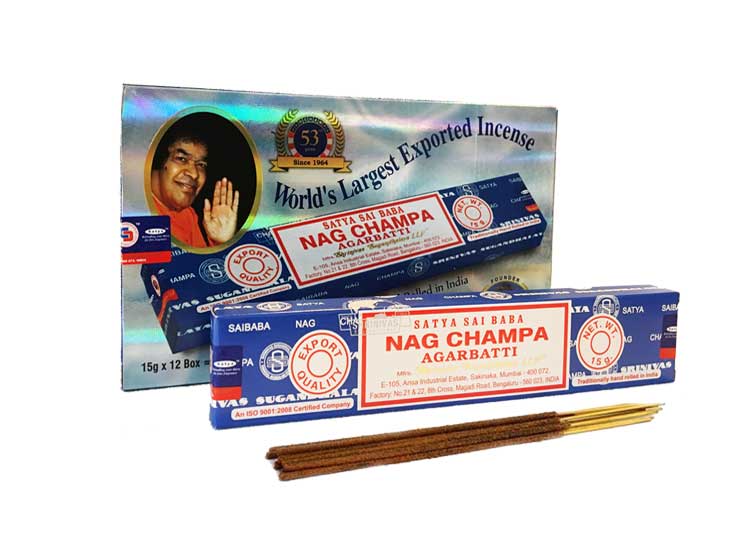 Satya Nag Champa Incense – 180 Gram Box (x12 packs per box) - JP's Horror