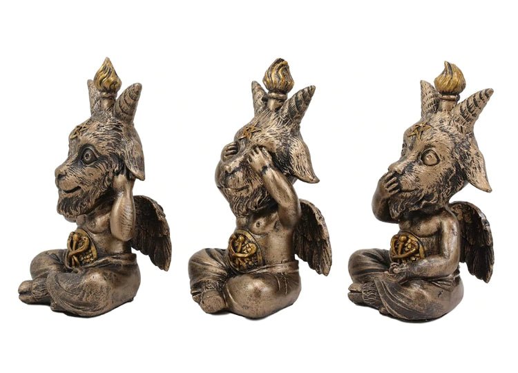See, Speak, Hear No Evil Baphomet - JP's Horror