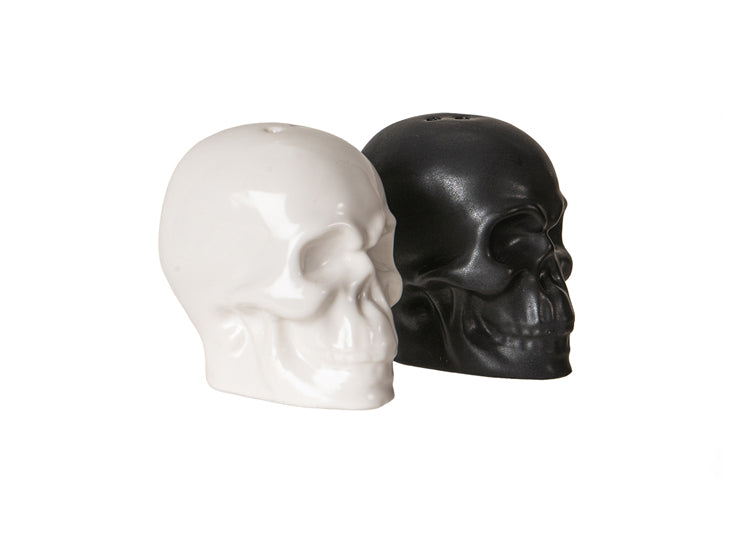 Black & White Skulls Salt and Pepper Shakers 4 - JPs Horror Collection