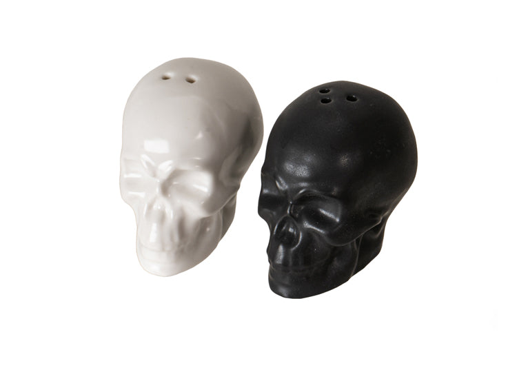 Black & White Skulls Salt and Pepper Shakers 5 - JPs Horror Collection