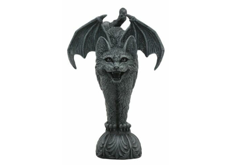Gothic Winged Gargoyle On Warning Protected By Gargoyles