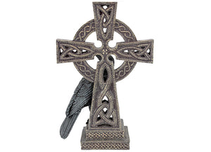 Celtic Cross Raven Statue 4 - JP's Horror Collection