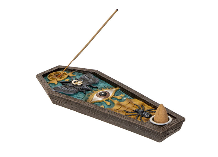 Coffin Death Moth Incense Burner 1 - JPs Horror Collection