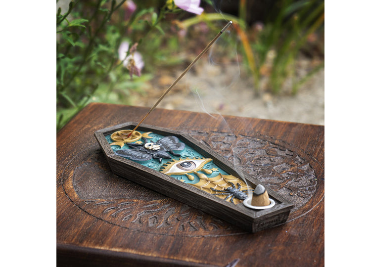 Coffin Death Moth Incense Burner 6 - JPs Horror Collection