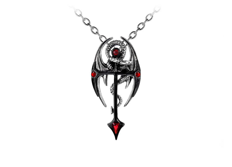 Alchemy England Draconkreuz Pendant Gothic Dragon Cross Necklace 1 - JPs Horror Collection